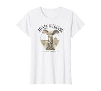 Vintage Musée du Louvre Victoria alada de Samotracia Camiseta gráfica económica, Mujer, Blanco, XS
