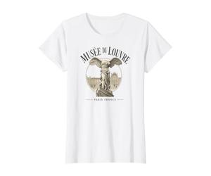 Vintage Musée du Louvre Victoria alada de Samotracia Camiseta gráfica económica, Mujer, Blanco, XS
