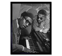 Vintage Music Jazz Legend Thelonious Monk Piano Art Print Framed Poster Wall Decor 12X16 Inch