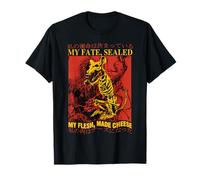 Vintage My Fate Sealed My Flesh Made Cheese Rata Japonesa Camiseta
