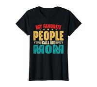 Vintage My Favorite People Call Me Mom Divertido Día de la Madre Camiseta