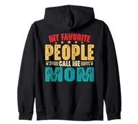 Vintage My Favorite People Call Me Mom Divertido Día de la Madre Sudadera con Capucha