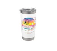 Vintage Myrtle Beach South Carolina Sunset Skyline Cityscape Vaso térmico de acero inoxidable de doble pared