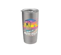 Vintage Myrtle Beach South Carolina Sunset Skyline Cityscape Vaso térmico de acero inoxidable de doble pared