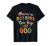 Vintage 'Nada Demasiado Grande para Dios' Inspirador Camiseta