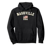 Vintage Nashville USA Bandera Americana Tennessee Recuerdo Retro Sudadera con Capucha