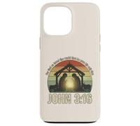 Vintage Natividad Juan 3:16 Verso de la Biblia de Navidad Cristiano Carcasa para iPhone 13 Pro MAX