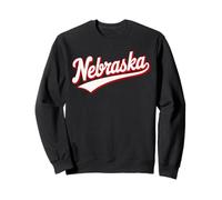 Vintage Nebraska Script Retro Swoosh Men's Women's Tween Sudadera