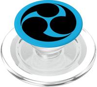 Vintage Negro Kobayakawa Japón Mon Vector Art PopSockets PopGrip para MagSafe