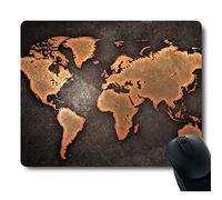Vintage negro mapa del mundo antiguo grande alfombrilla de ratón alfombrilla de ratón por MP mpad PCase