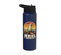 Vintage Neil with It Seal Lover Funny Neal The Seal Graphic Stainless Steel Insulated Water Bottle