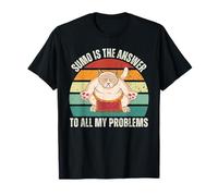 Vintage Neko Cat Sumo es la respuesta a todos mis problemas Camiseta