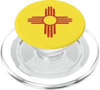 Vintage New Mexico Flag Zia Sun Retro Distressed PopSockets PopGrip para MagSafe