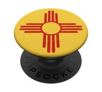 Vintage New Mexico Flag Zia Sun Retro Long Sleeve T-Shirt PopSockets PopGrip Adhesivo