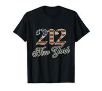 Vintage New York 212 Código de área bandera estadounidense Manhattan NYC Camiseta