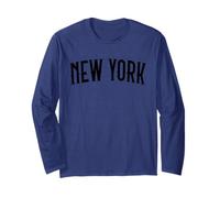 Vintage New York City NY Texto Envejecido Retro Home Pride Manga Larga