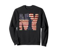 Vintage New York City with USA Flag tee Shirt, New York City Sudadera