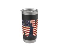 Vintage New York City With USA Flag Tee shirt, New York City Vaso térmico de acero inoxidable de doble pared