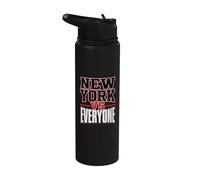 Vintage New York VS Everyone Fans del deporte Nueva York Stainless Steel Insulated Water Bottle