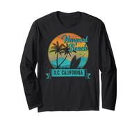 Vintage Newport Beach Condado de Orange California Surf Manga Larga
