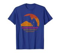 Vintage niñas Hípica Apparel, para Mujer Retro Ecuestre Camiseta, Hombre, Azul Real, S