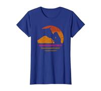Vintage niñas Hípica Apparel, para Mujer Retro Ecuestre Camiseta, Mujer, Azul Real, L