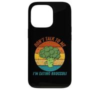 Vintage No me hables estoy comiendo brócoli Retro Carcasa para iPhone 13 Pro