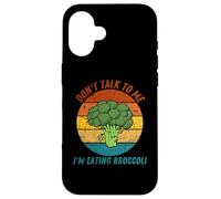 Vintage No me hables estoy comiendo brócoli Retro Carcasa para iPhone 16