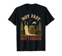 Vintage Not Fast Not Furious Funny Snail Retro Camiseta