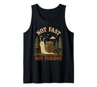 Vintage Not Fast Not Furious Funny Snail Retro Camiseta sin Mangas