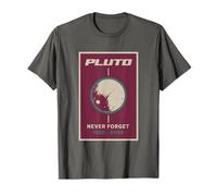 Vintage Nunca Olvides Plutón Divertido Retro Astronomía Espacio Camiseta