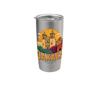 Vintage Oaxaca México Travel Souvenir Monumento Regalo Vaso térmico de acero inoxidable de doble pared