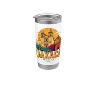 Vintage Oaxaca México Travel Souvenir Monumento Regalo Vaso térmico de acero inoxidable de doble pared