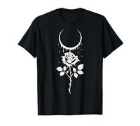 Vintage Occult Moon Rose Witchcraft Witch Gothic Camiseta