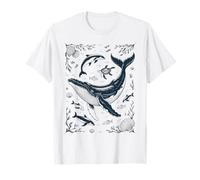 Vintage Ocean Animal Art Retro Sea Life 90s Tattoo Style Camiseta