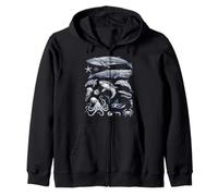 Vintage Océano Vida Marina Animales Fauna Silv Sudadera con Capucha