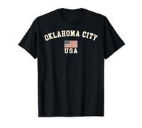 Vintage Oklahoma City USA Bandera Americana Recuerdo Fresco Retro Camiseta