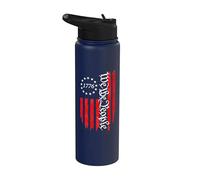 Vintage Old American Flag 4th July 1776 We The People USA Stainless Steel Insulated Water Bottle