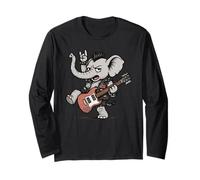Vintage Old School Punk Rock Band Elefante Regalo Hombres Mujeres Manga Larga
