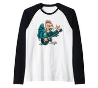 Vintage Old School Punk Rocker Buitre Bird Gift Hombres Mujeres Camiseta Manga Raglan