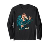 Vintage Old School Punk Rocker Buitre Bird Gift Hombres Mujeres Manga Larga