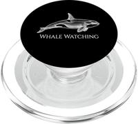Vintage Orca Ballena Negro N Blanco WAL Ver Gráfico Grabado PopSockets PopGrip para MagSafe