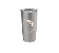 Vintage Oso Mamá Papá Aventura Al Aire Libre Naturaleza Mam Vaso térmico de acero inoxidable de doble pared