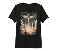 Vintage OVNI/UAP Invasión Alien Guerra Armagedón OVNI Camiseta Premium
