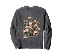 Vintage Owl Floral Botanical Cottagecore Bird Nature Lover Sudadera