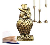 Vintage Owl Sculpture - Animal Brass Figurine, Decorative with Ornament Animal Sculpture, Home Decorations Made to Enhance Spaces, Beautiful Office Apartment, Study shelfed for Desktop Decoration