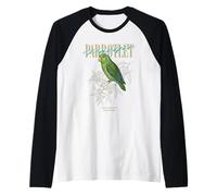 Vintage Pacific Parrotlet Observación de Aves Naturaleza Amor Pájaros Camiseta Manga Raglan