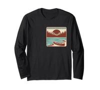 Vintage Paddle Your Own Canoa Retro Outdoor Manga Larga