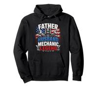 Vintage Padre Marido Mecánico Leyenda Mecánica Llave Amante Sudadera con Capucha
