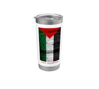 Vintage Palestinian Map, Viva Palestine Graphic Designs Vaso térmico de acero inoxidable de doble pared